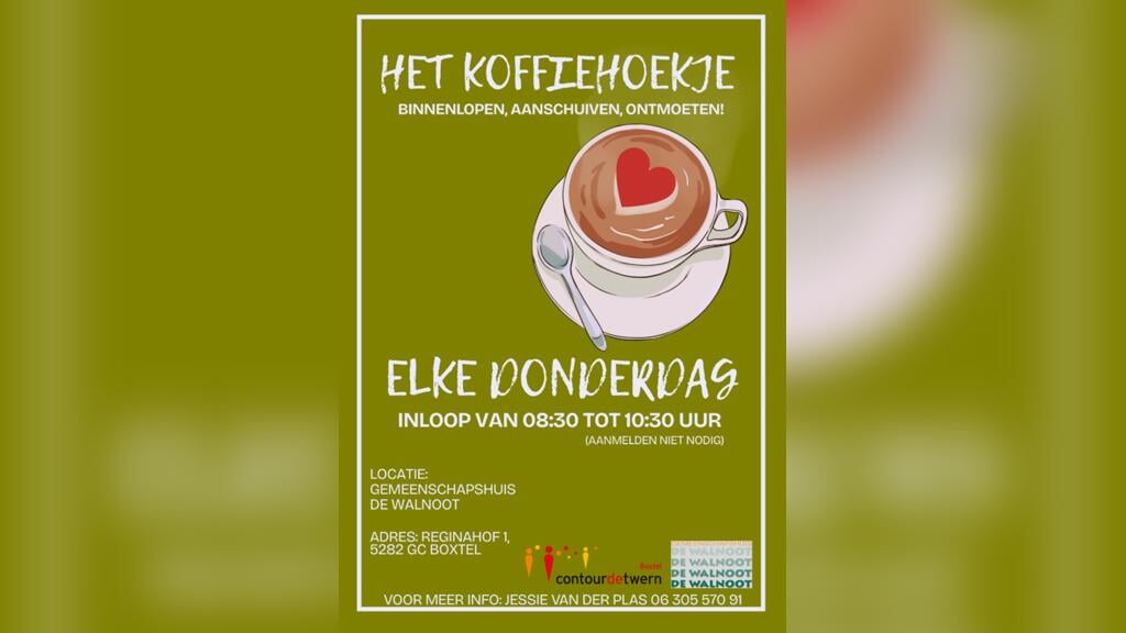 Het koffiehoekje in Boxtel