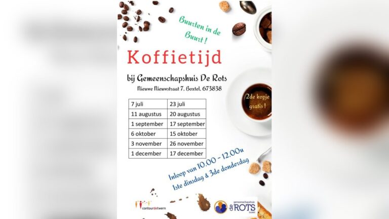 Koffietijd, buurten in de buurt — uitgaan in Boxtel