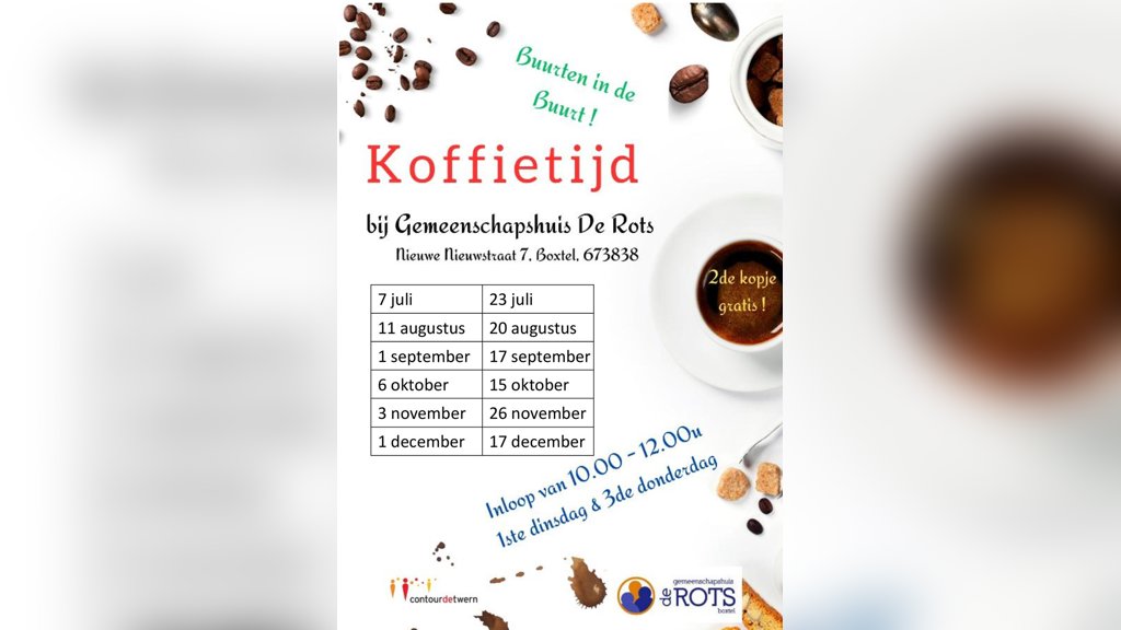 Koffietijd, buurten in de buurt in Boxtel